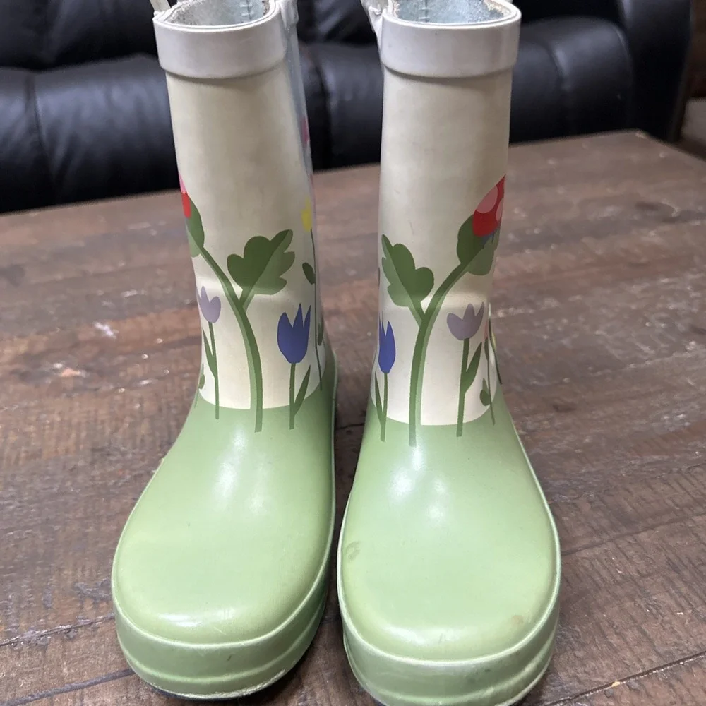 Toddler Kids Rain‎ Boots Size 12 Target Snail Ladybug Garden Cottagecore